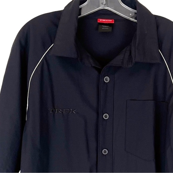 Trek Button Up Nylon Black Shirt Size M - Picture 3 of 9